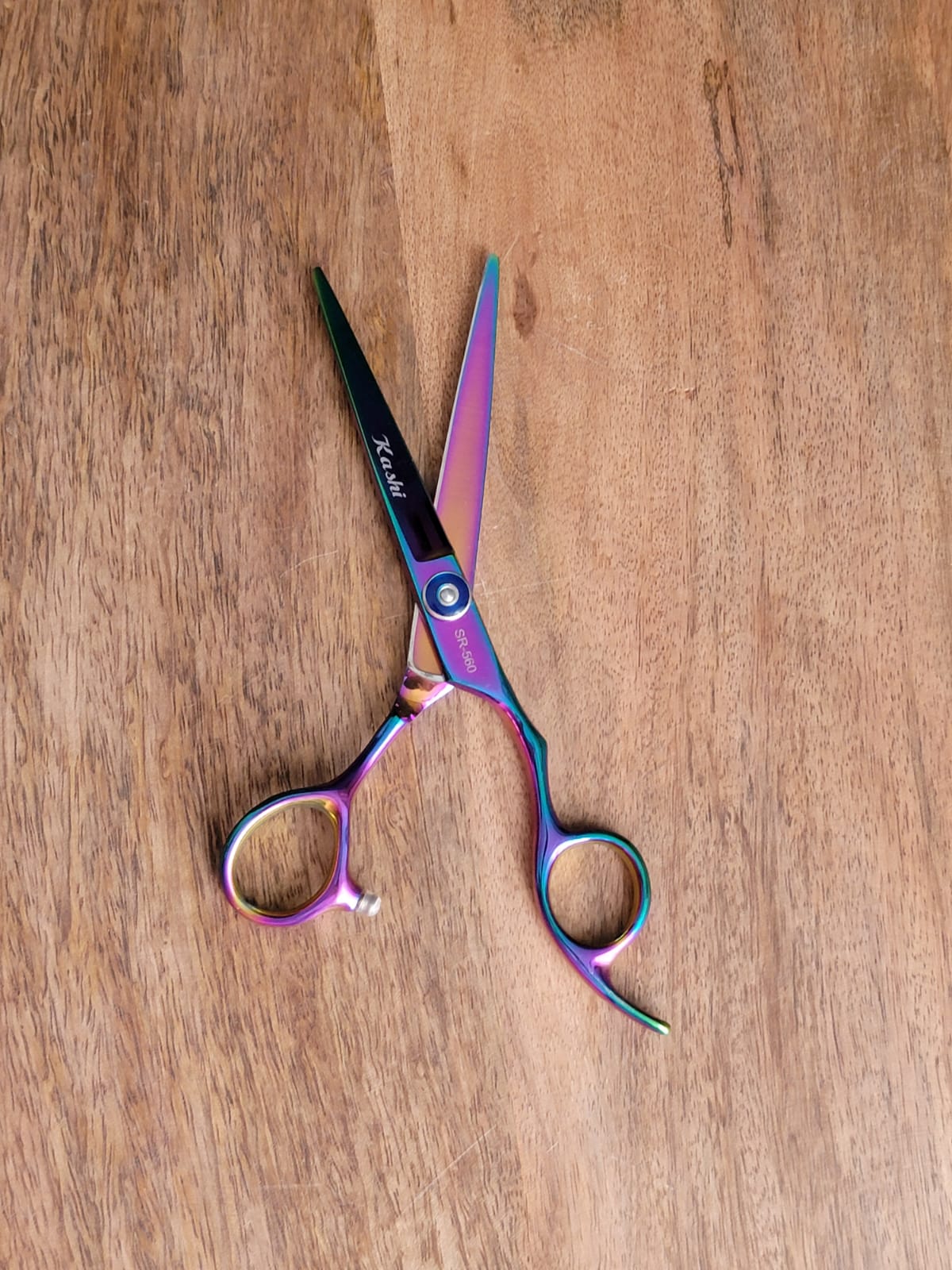 Kashi Professional Cutting Hair Shears SR-560 Rainbow Color - Japanese Steel