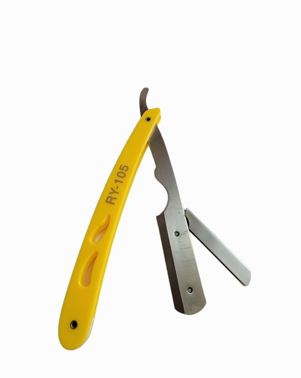 Kashi RY 105 Barber Straight Edge Shaving Razor Yellow and Silver Color