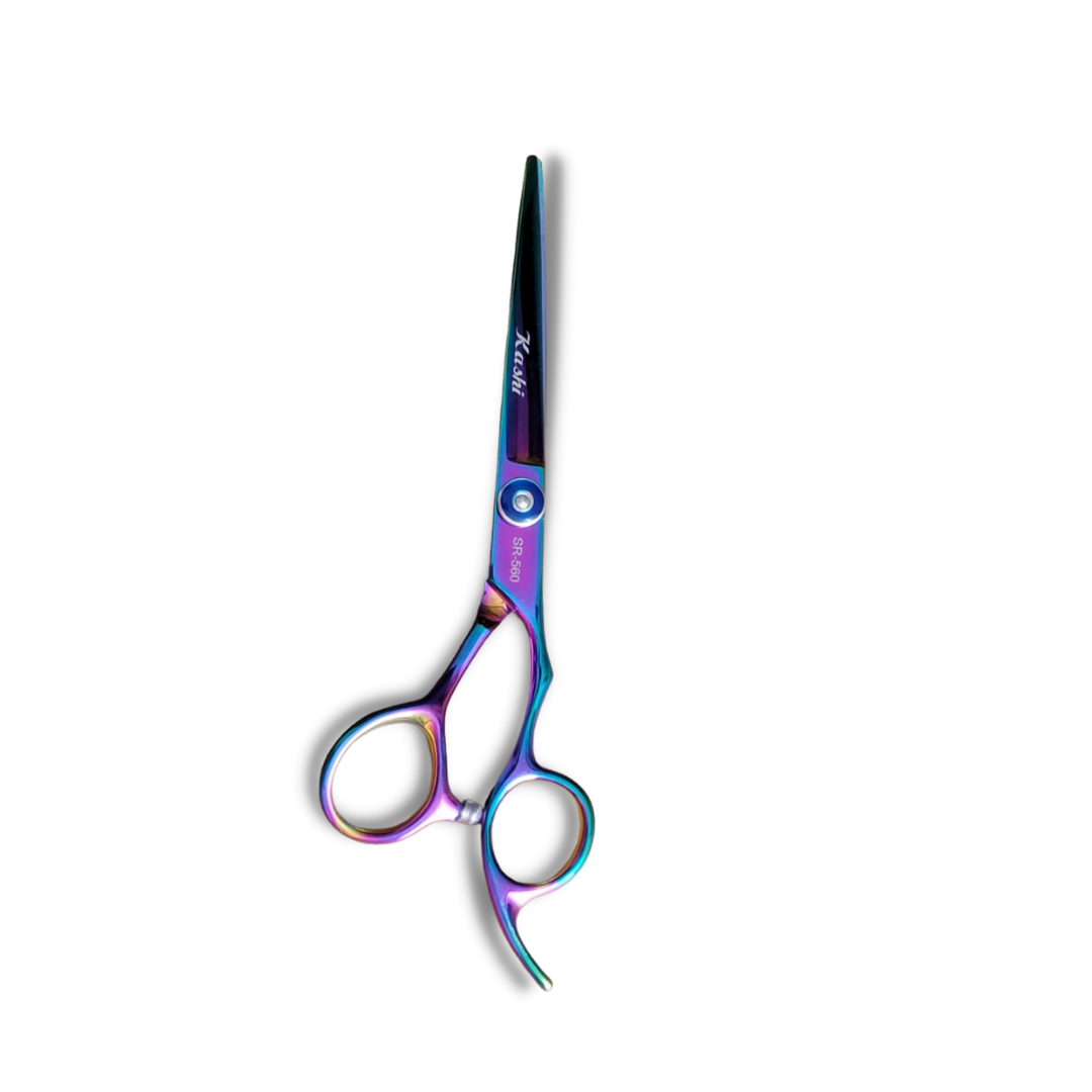 Kashi Professional Cutting Hair Shears SR-560 Rainbow Color - Japanese Steel 6 inch