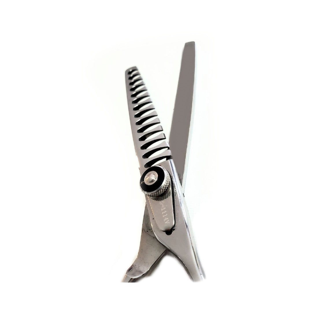 Kashi S-1114V Professional Thinning shears, 6" Silver Color 14 Teeth