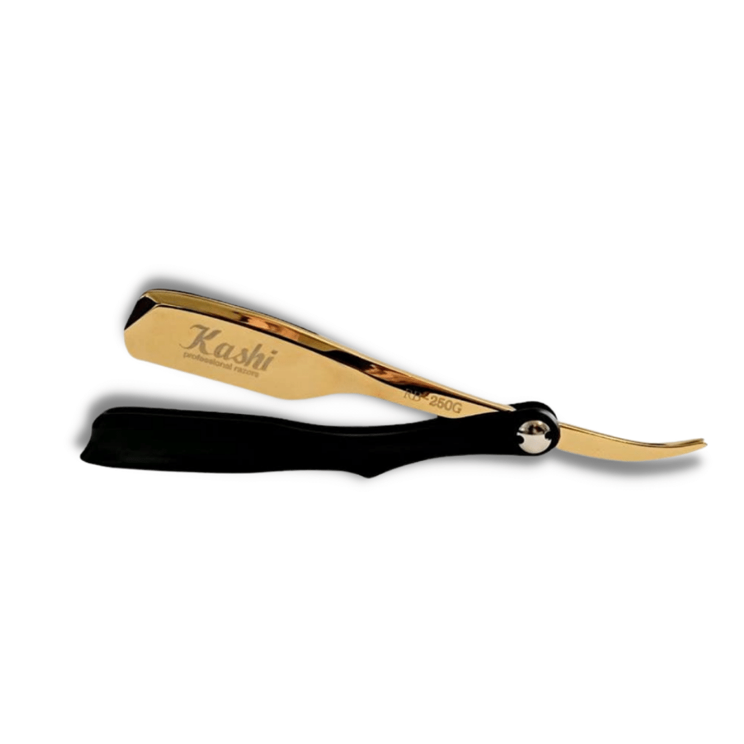 Kashi RB-250G Professional Straight Razor for Barber Gold color