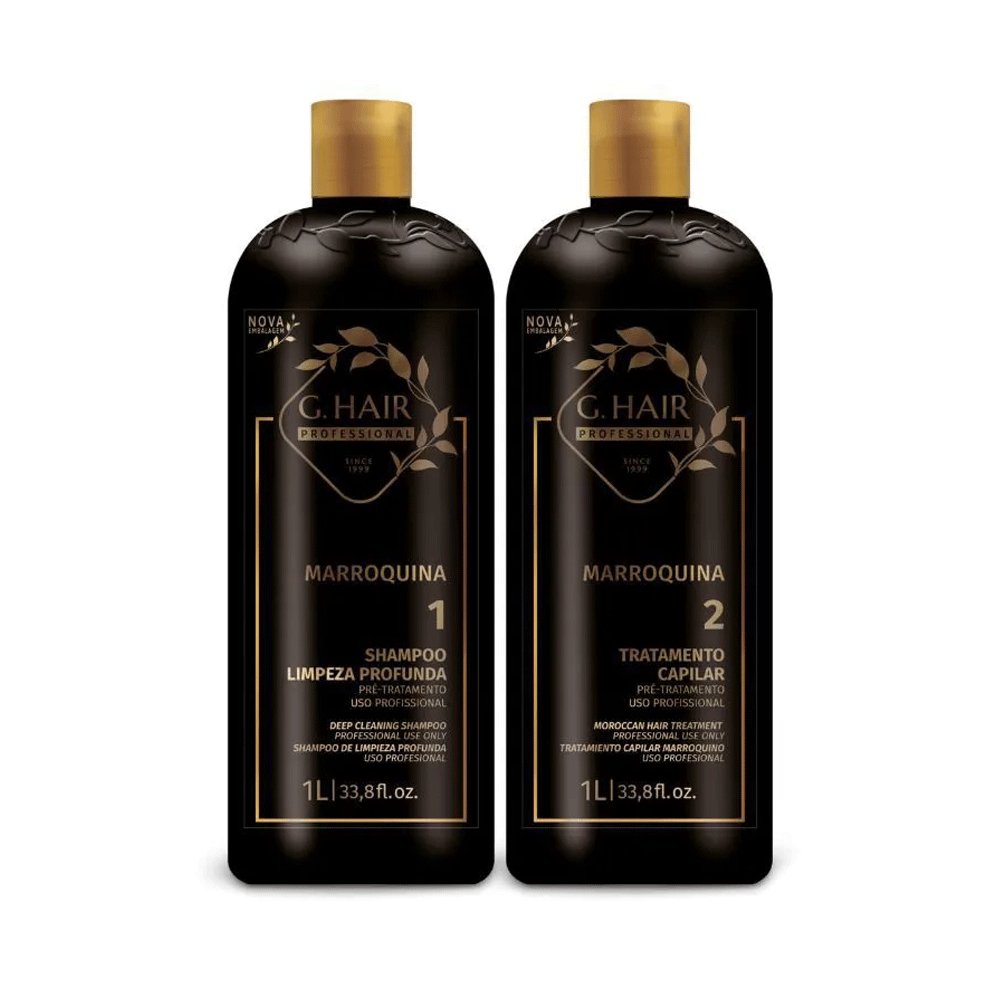 G.HAIR Moroccan Capillary Smoothing Keratin Treatment Kit (2x1L/33.8oz) :