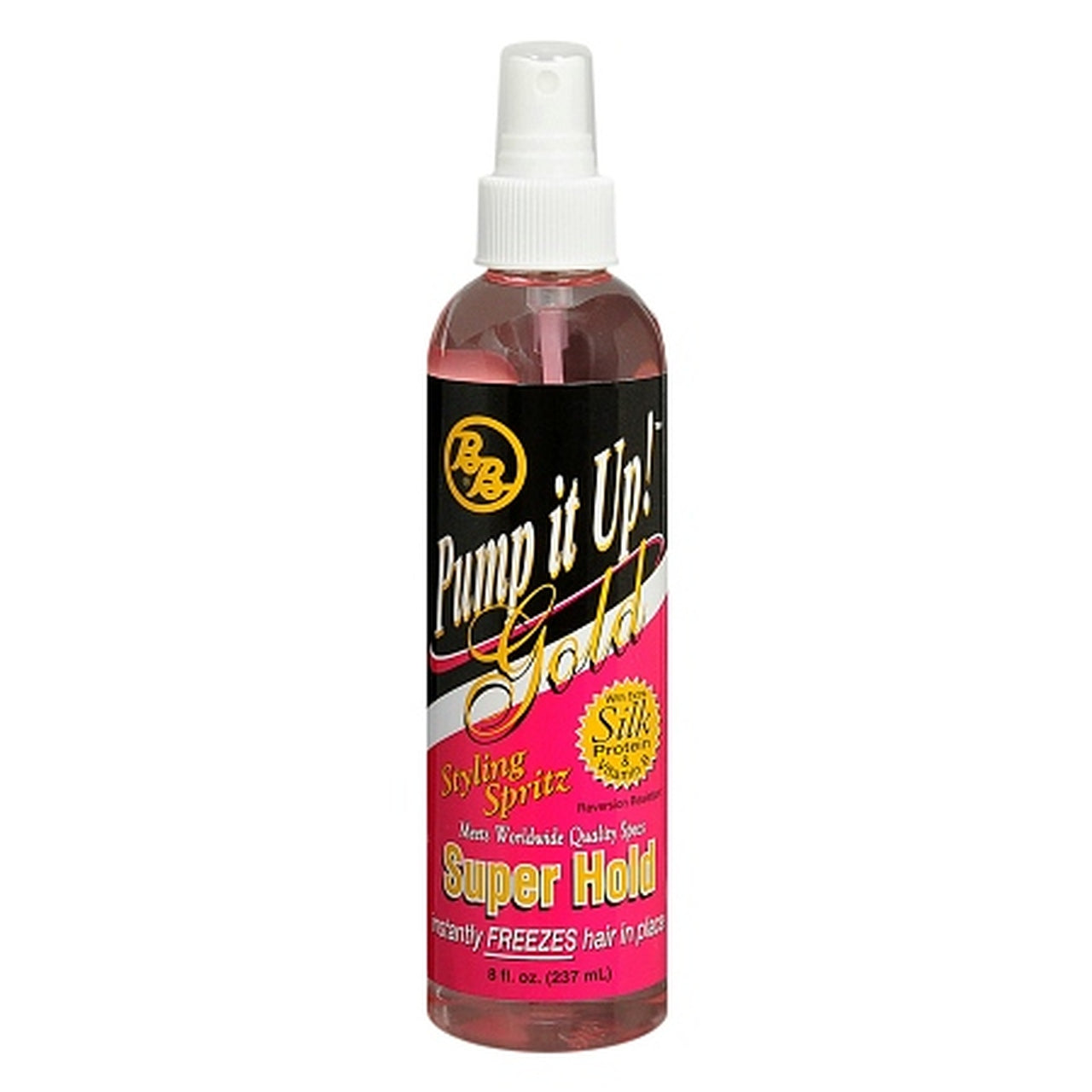 BB- Pump- It -Up- Super- Hold- Gold- Styling -Spritz