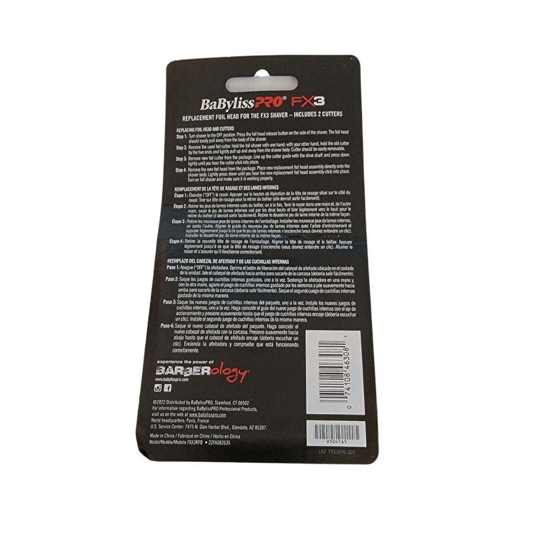 BaByliss PRO FX3 High Speed Foil Shaver Replacement Foil Black