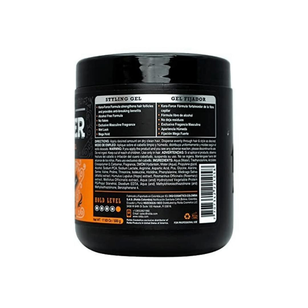 Rolda - Power Hair Styling Gel Hair-Loss Control, Mega-Strong Hold, High Shine