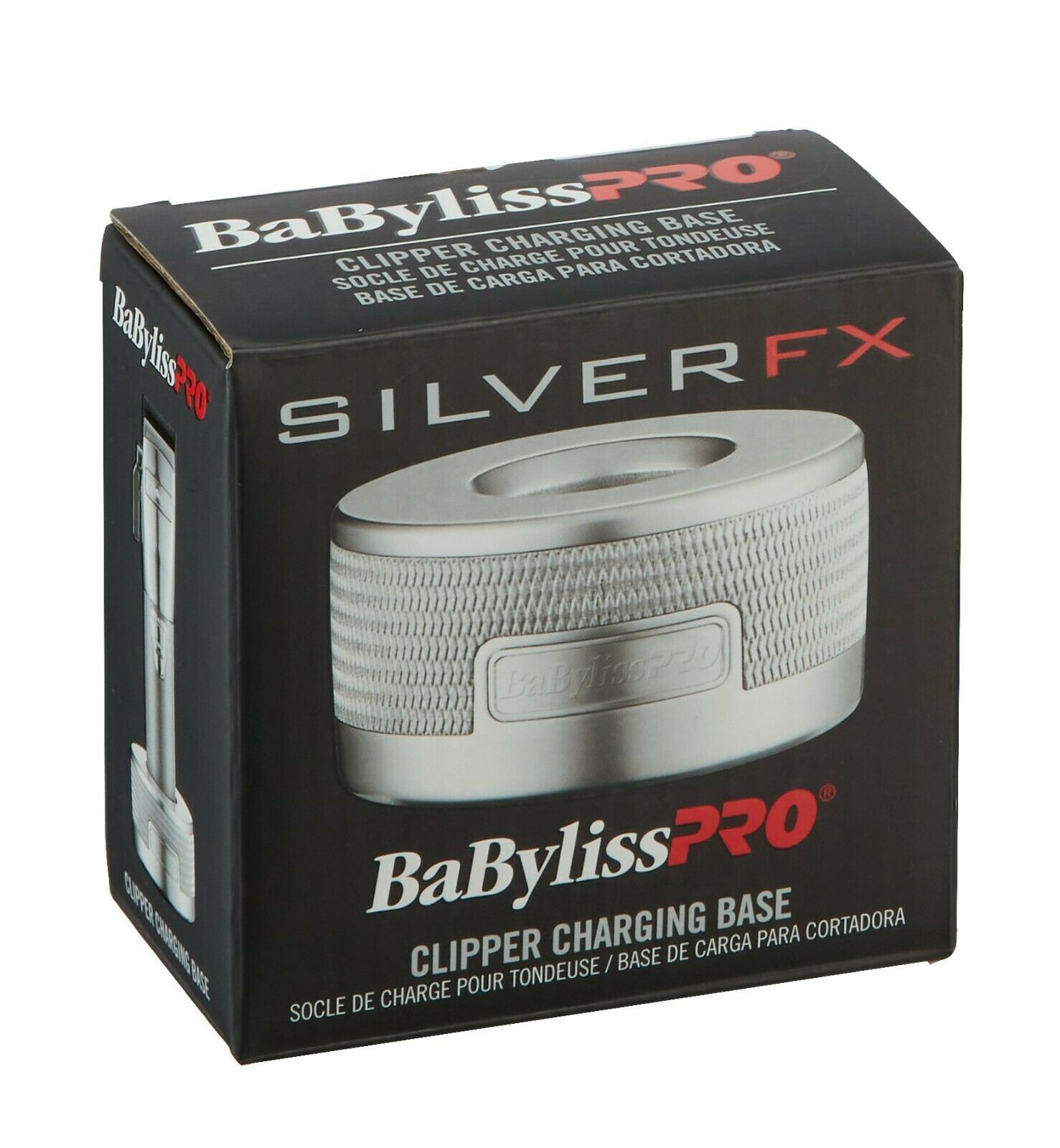 BaByliss PRO Clipper Charging Stand Base Model FX870 box silver