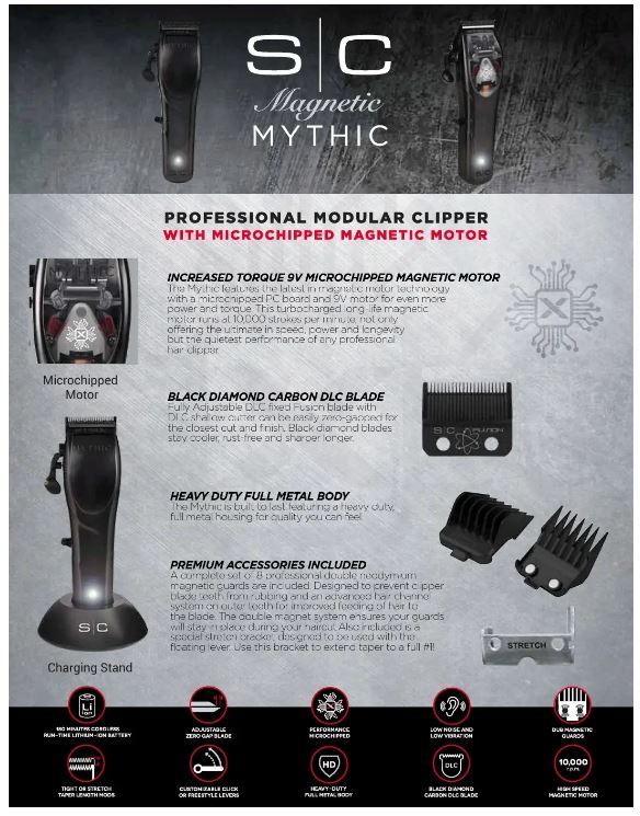 Stylecraft Mythic Metal Clipper Microchipped with Magnetic Motor
