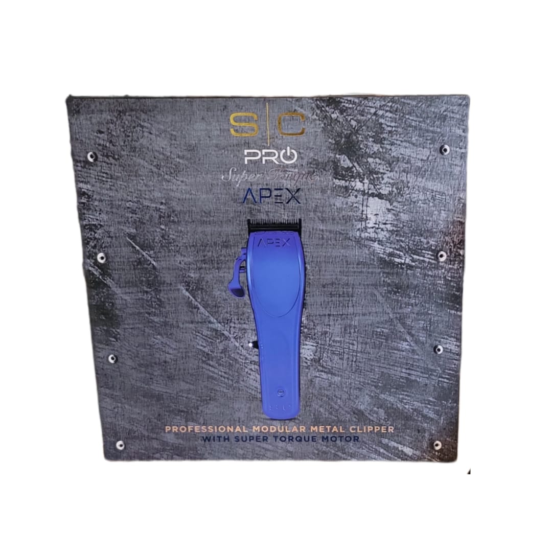hair-clipper- stylecraft-apex- super-torque-metal- blue-color- sc603- 810069130361-box