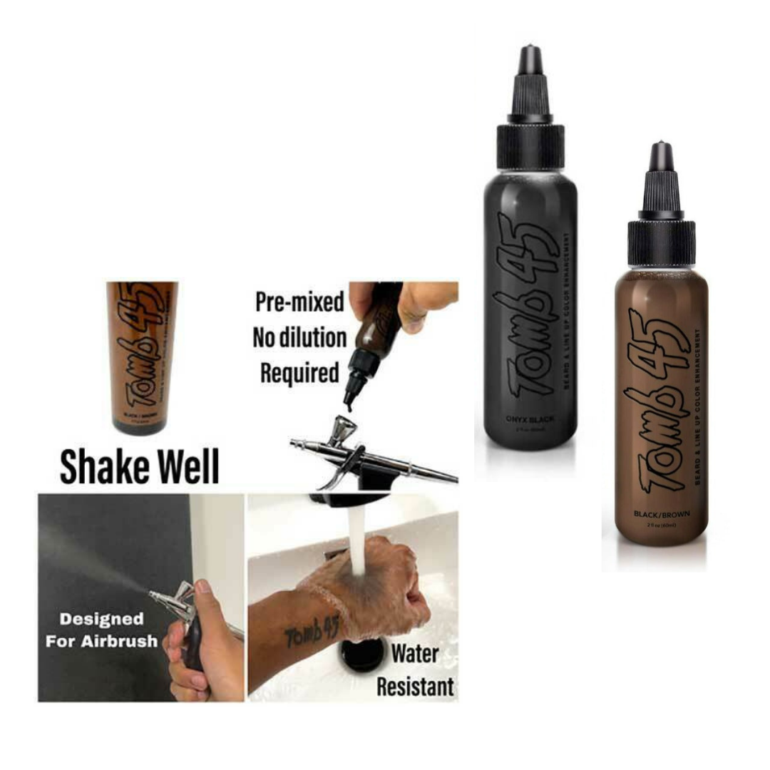 Tomb 45 2PACK Line up & Beard Color Enhancement- Black/Brown and Onix/Black - 2oz