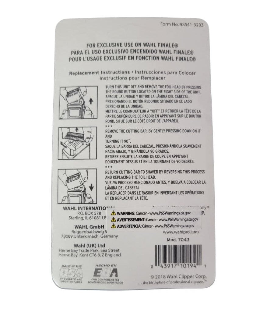Designed for the closet shave possible without being painful or irritating, the replacement package includes hypo-allergenic gold foil which prevents bumps