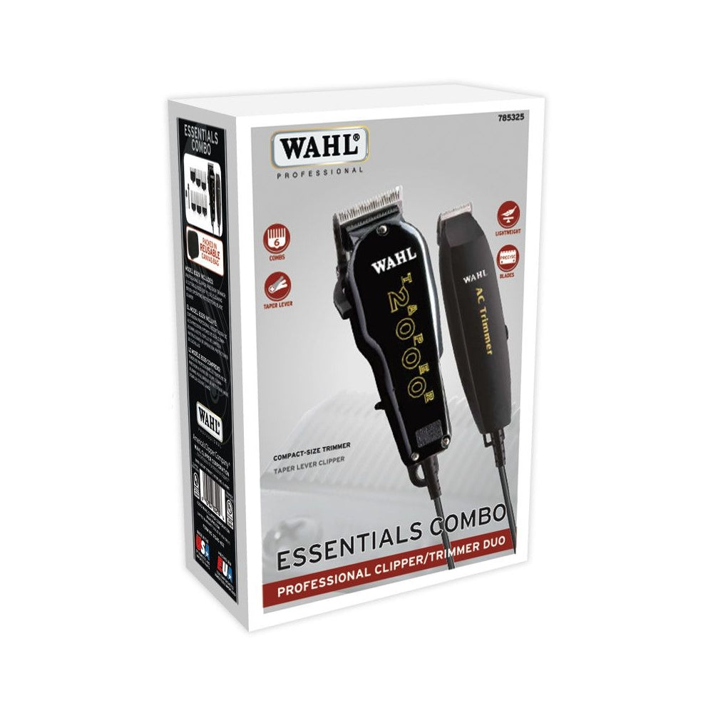 Wahl Professional Essentials Combo (8329) Taper 2000 Clipper (4722-850) + AC Trimmer (8040)