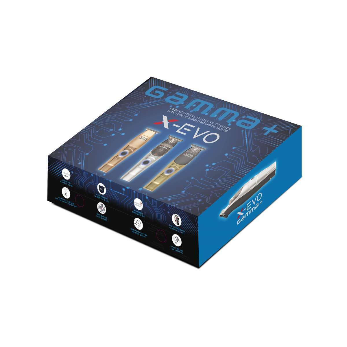 Gamma+ X-EVO Professional Linear Modular Magnetic Motor Trimmer Silver, Gold and Rose color 850014553968