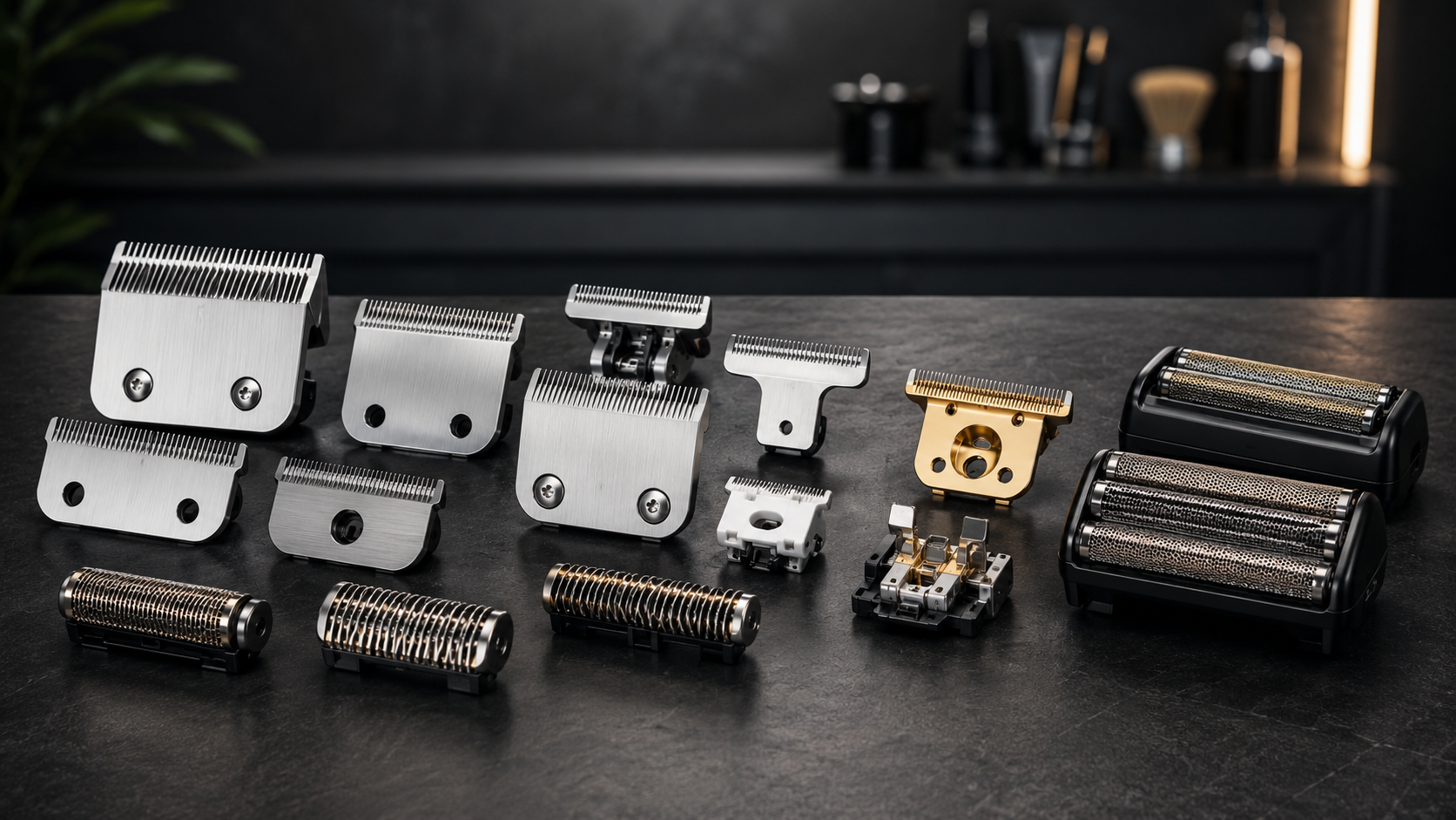 Replacement blades foils and cutters for barber clippers trimmers and shavers