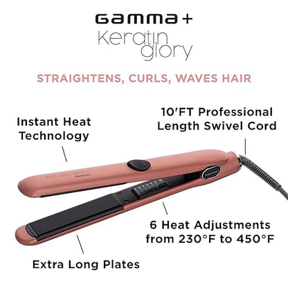 Plancha de pelo Gamma+ Keratin Glory