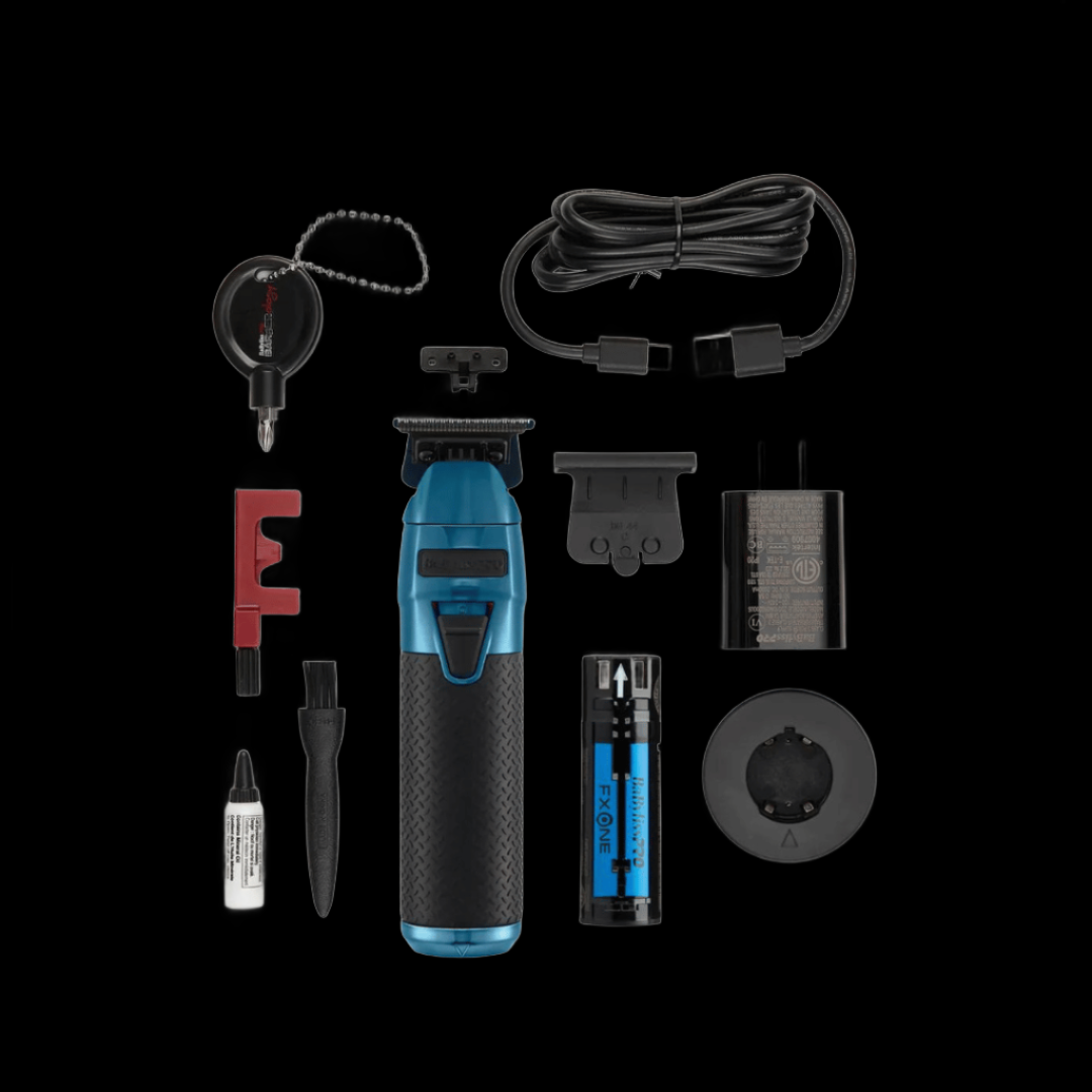 BaByliss PRO FXONE BlueFX  Black &amp; Blue All-Metal Interchangeable-Battery  Hair Trimmer Limited Edition