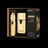 BaByliss PRO Limited Edition Gold FX Trimmer & UV Single-Foil Shaver Set