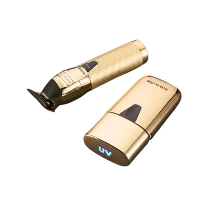 BaByliss PRO Limited Edition Gold FX Trimmer &amp; UV Single-Foil Shaver Set
