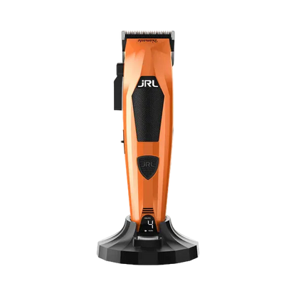 Orange and black hair trimmer with JRL branding on a white background