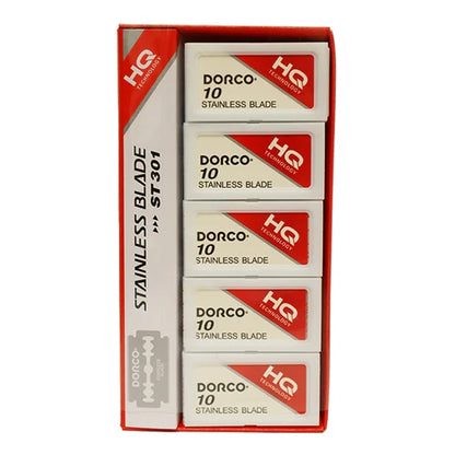 Dorco Stainless Steel Blades ST-301 100 pack Red