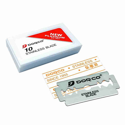 Dorco Cuchillas de acero inoxidable ST-301 - Paquete de 100 - ROJO
