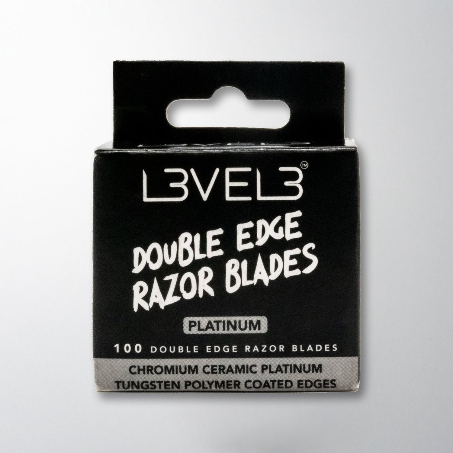L3VEL3 Platinum Double Edge Razor Blades box of 100 for professional barbers
