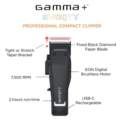 Cortapelos Inalámbrico Gamma+ Shorty con Motor Digital EON