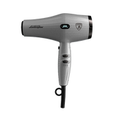 Silver hair dryer with Lamborghini 