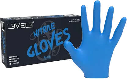 L3VEL3 Professional Nitrile Gloves – Blue (100 Pack)