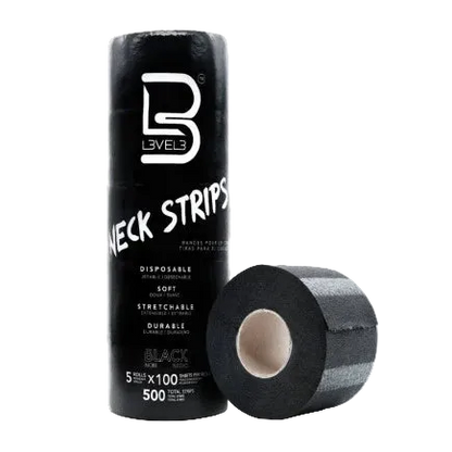 Black neck strip roll with packaging 