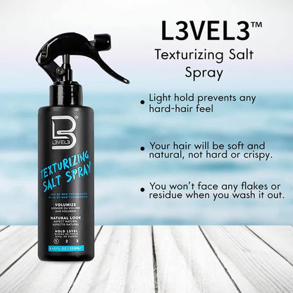 L3VEL3 Spray de Sal Marina Texturizante – Textura Mate Playera