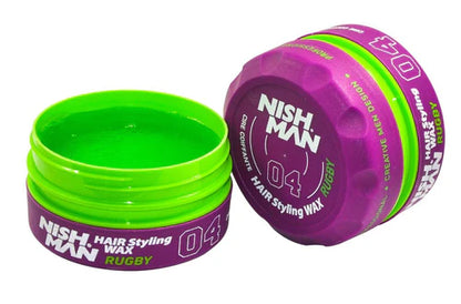 Nishman 04 Rugby Flexible Hold High Shine Styling Wax 150ml
