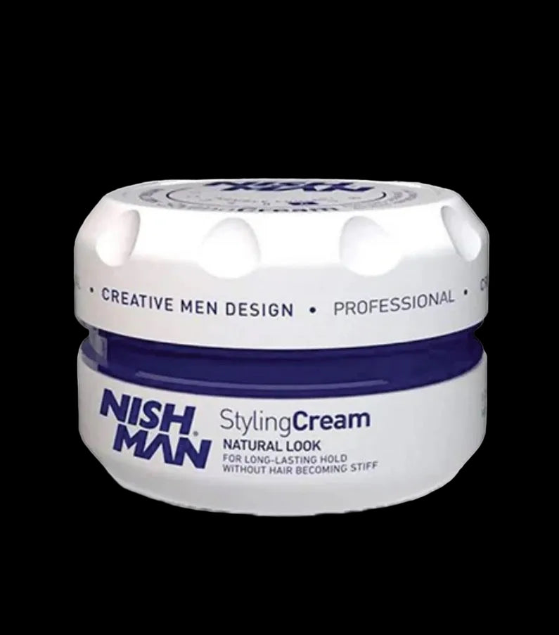 Nishman Natural Look Styling Cream - Long-Lasting Flexible Hold (150ml/5oz)