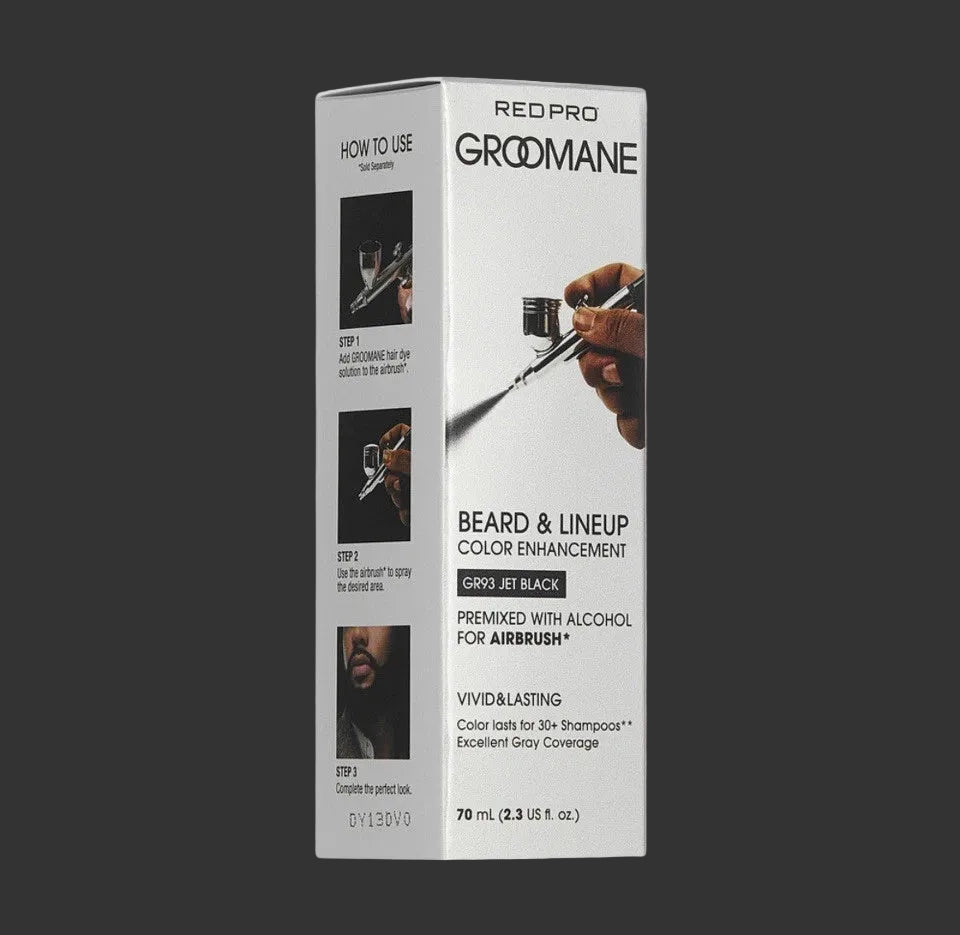 Groomane hair care product packaging on 