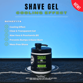 Clear, foam-free shaving gel with Aloe Vera, Pro-Vitamin B5, and menthol. Superior glide, precision, and freshness. Ideal for sensitive skin.