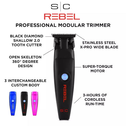 StyleCraft Rebel Professional Hair Trimmer Modular Super-Torque Motor Cordless