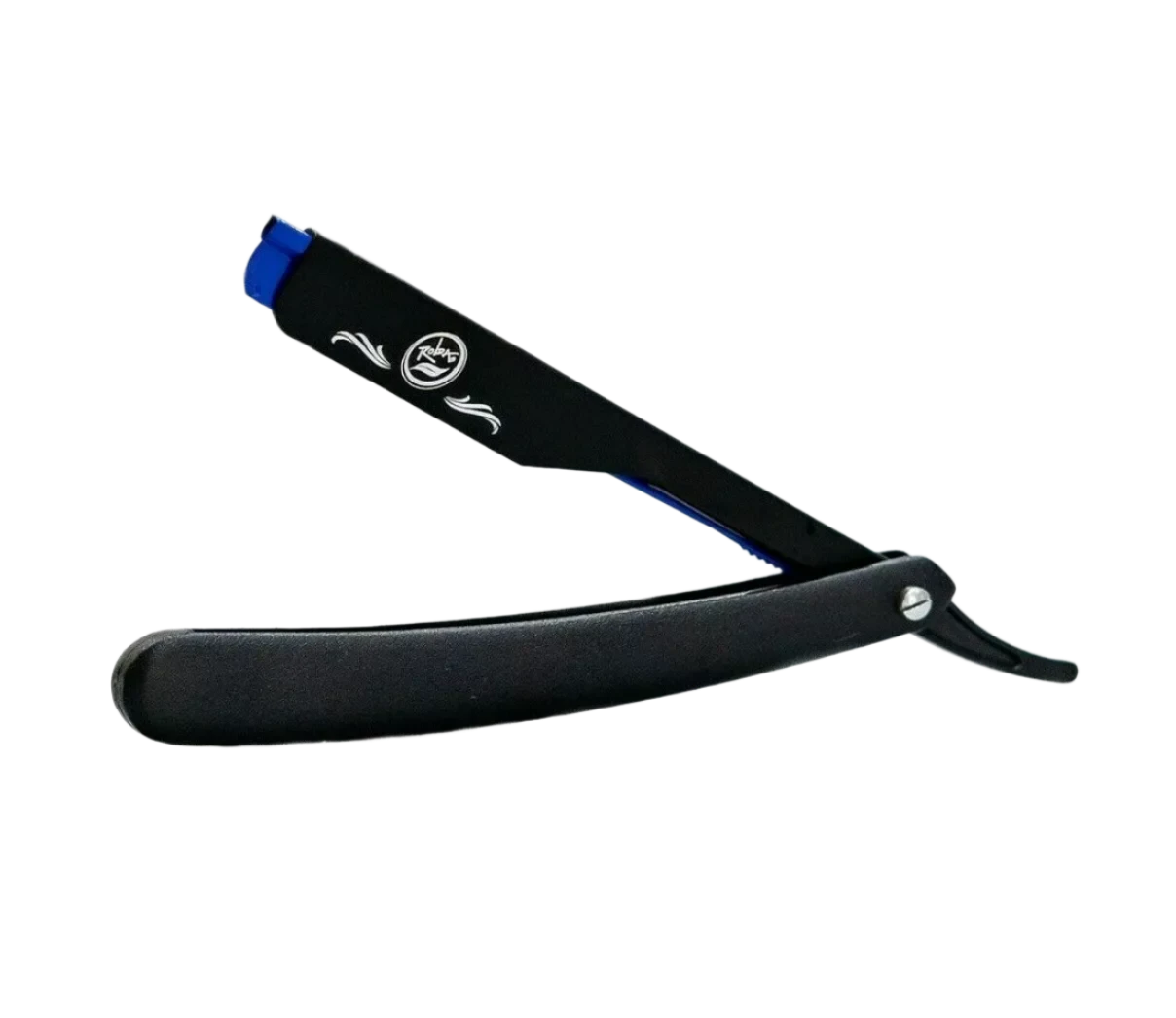 Rolda-Barber-Matte-Razor-Holder-Black-Handle Razor-blue-Cartridge