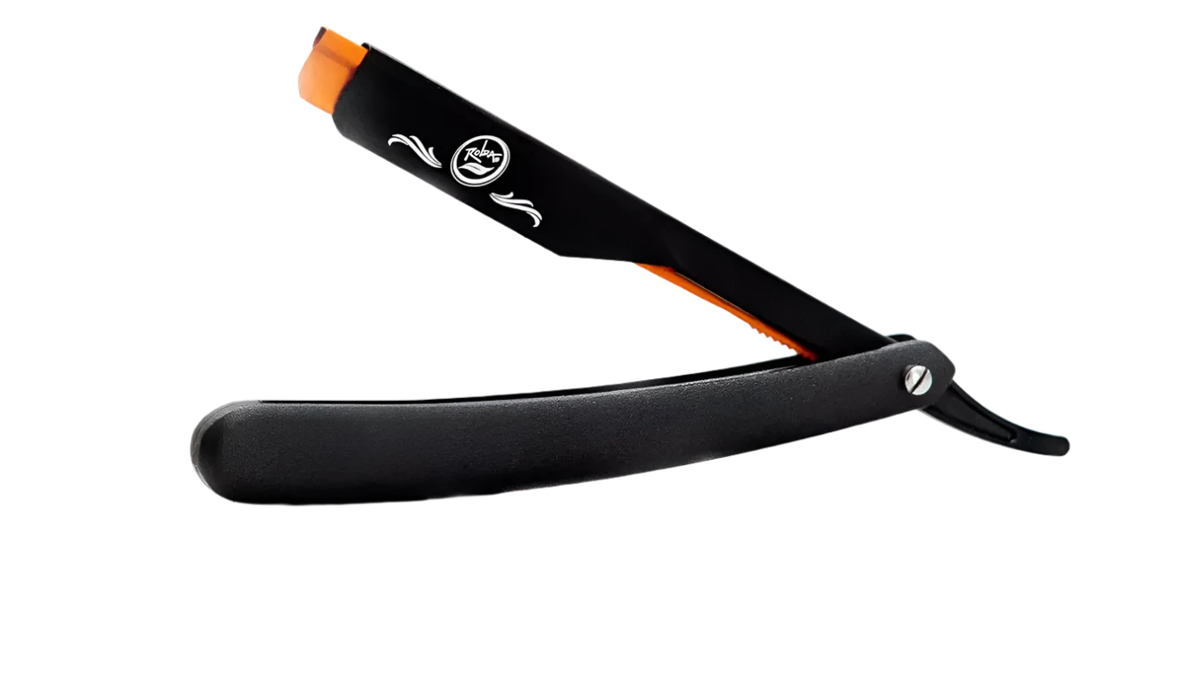 Rolda_-Barber_-Matte-_Razor-_Holder-_Black-_Handle_Razor-_orange-_Cartridge