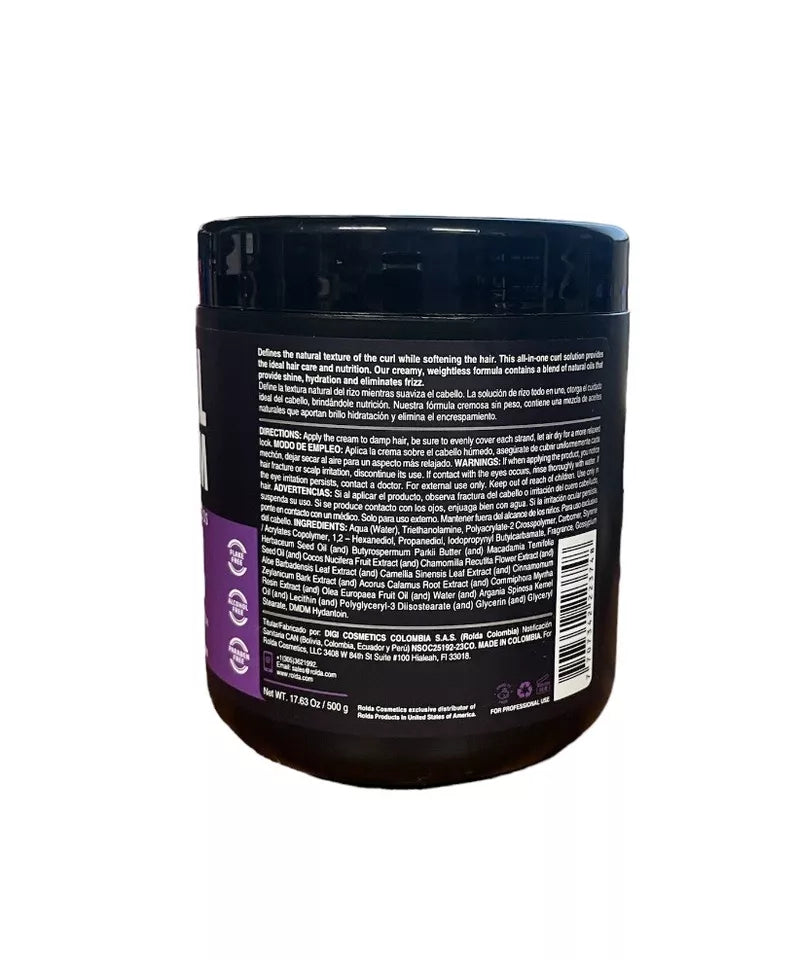 Rolda Curl Defining Curl Cream Alcohol Free 500g- black