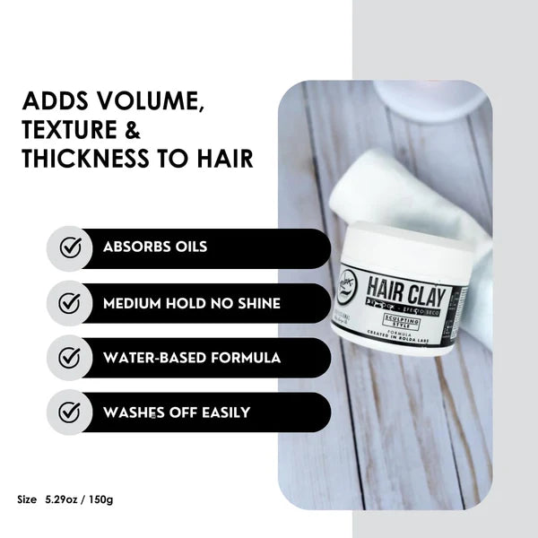 Rolda Matte Hair Clay 150 g (medium hold, matte finish)