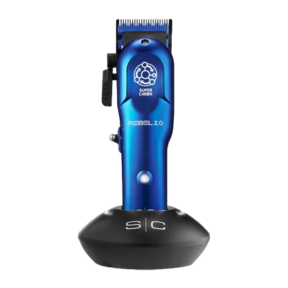 Blue hair clipper with black base 