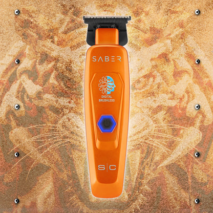 StyleCraft Saber SC421O orange full-metal trimmer front view