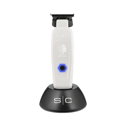 StyleCraft Saber II SC421W cordless trimmer white full-metal skeleton body