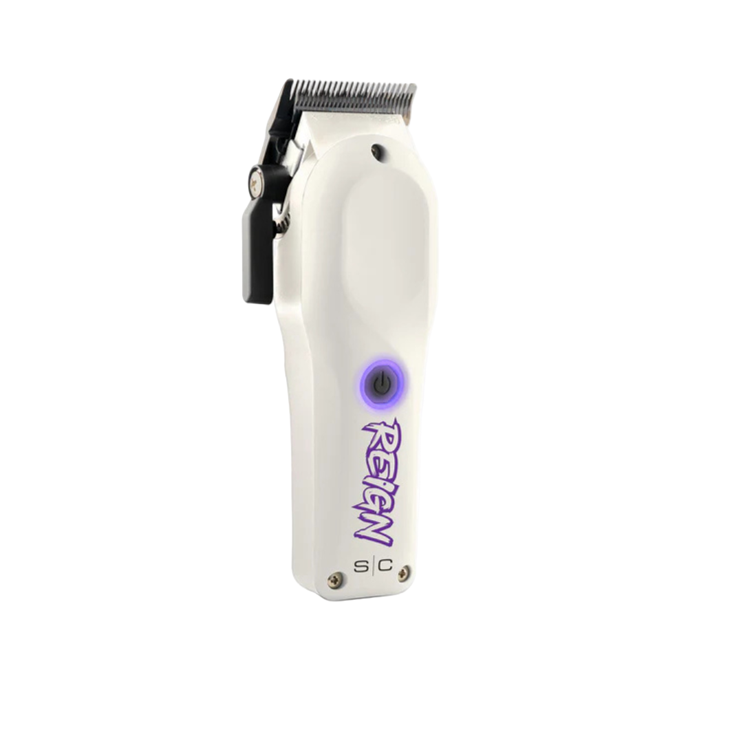 White hair clipper with black accents side