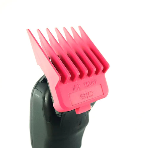 StyleCraft TIGHT GUARDS Set of 4 Double Magnetic Clipper Blade Attachments - Pink (4 Pack)