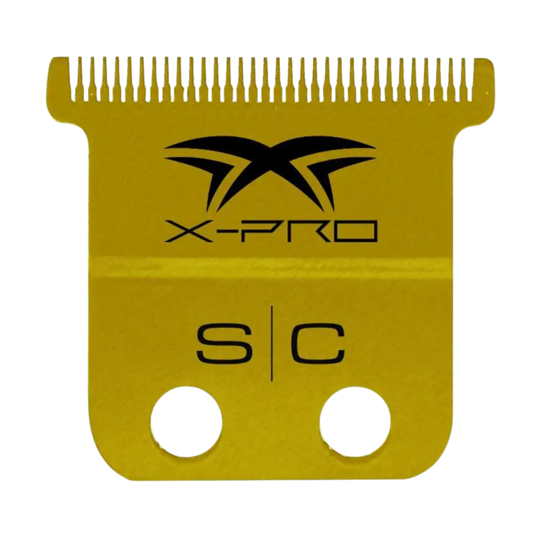 Gold Titanium X-Pro Precision fixed blade for  StyleCraft Hair Trimmer Precision Saber SC403BP