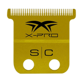 Gold Titanium X-Pro Precision fixed blade for  StyleCraft Hair Trimmer Precision Saber SC403BP
