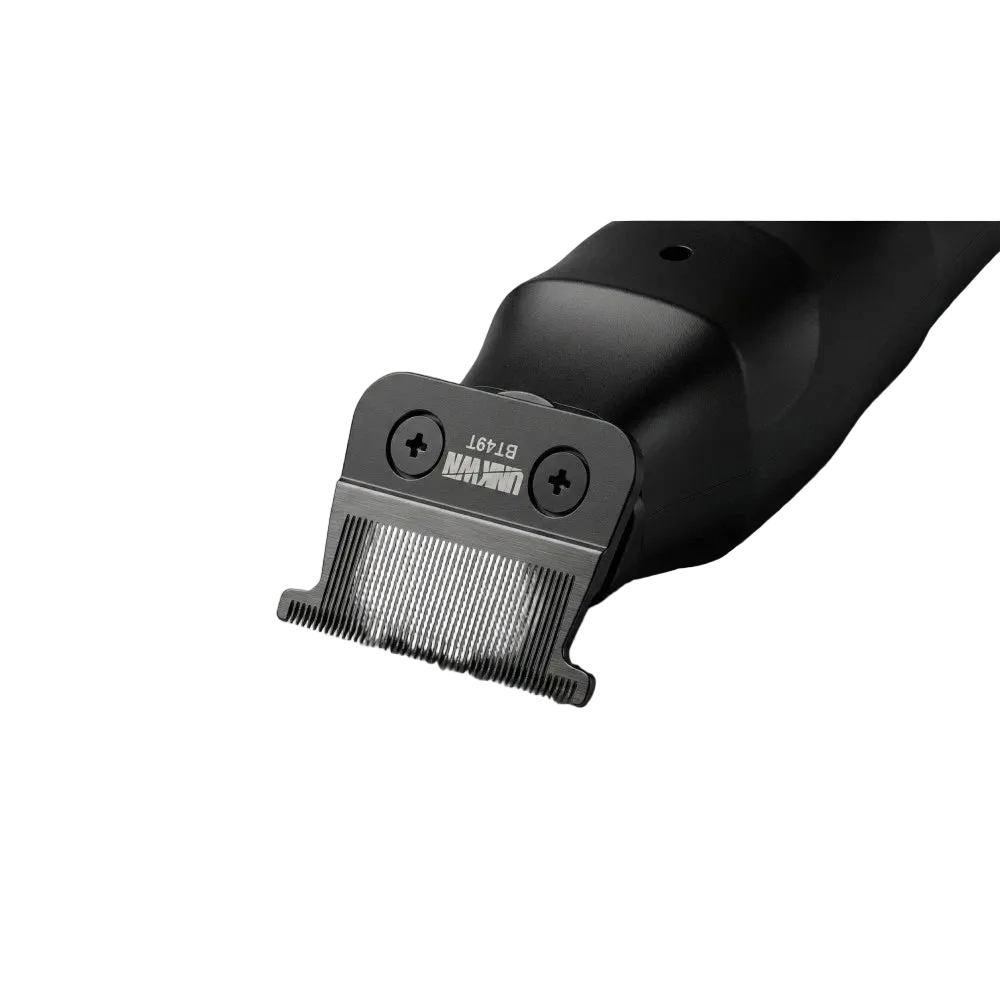 UNKWN UNK1T zero-gap T-blade close-up for precision lineup trimming