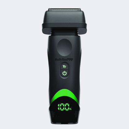 BaBylissPRO x Tomb45 Wireless Charging Double Foil Shaver FXT45FS in black, front view