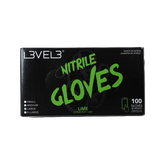 Box of Level 3 Nitrile Gloves with green text 