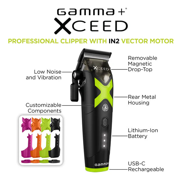 Gamma+ X-CEED Professional IN2 Vector Motor Cordless Clipper